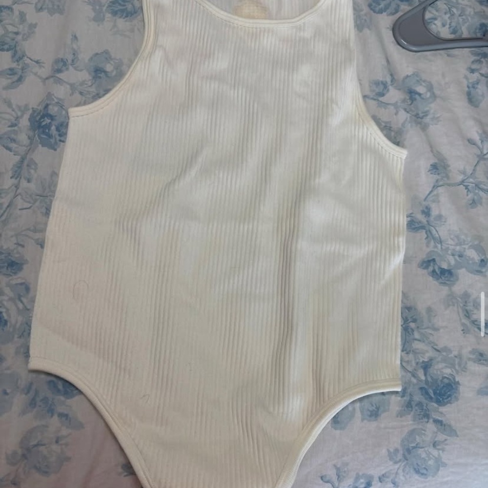 Marshalls Ivory Ribbed Bodysuit